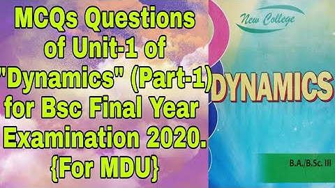 Dynamics MCQ