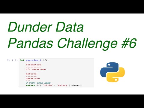 Dunder Data Pandas Challenge #6