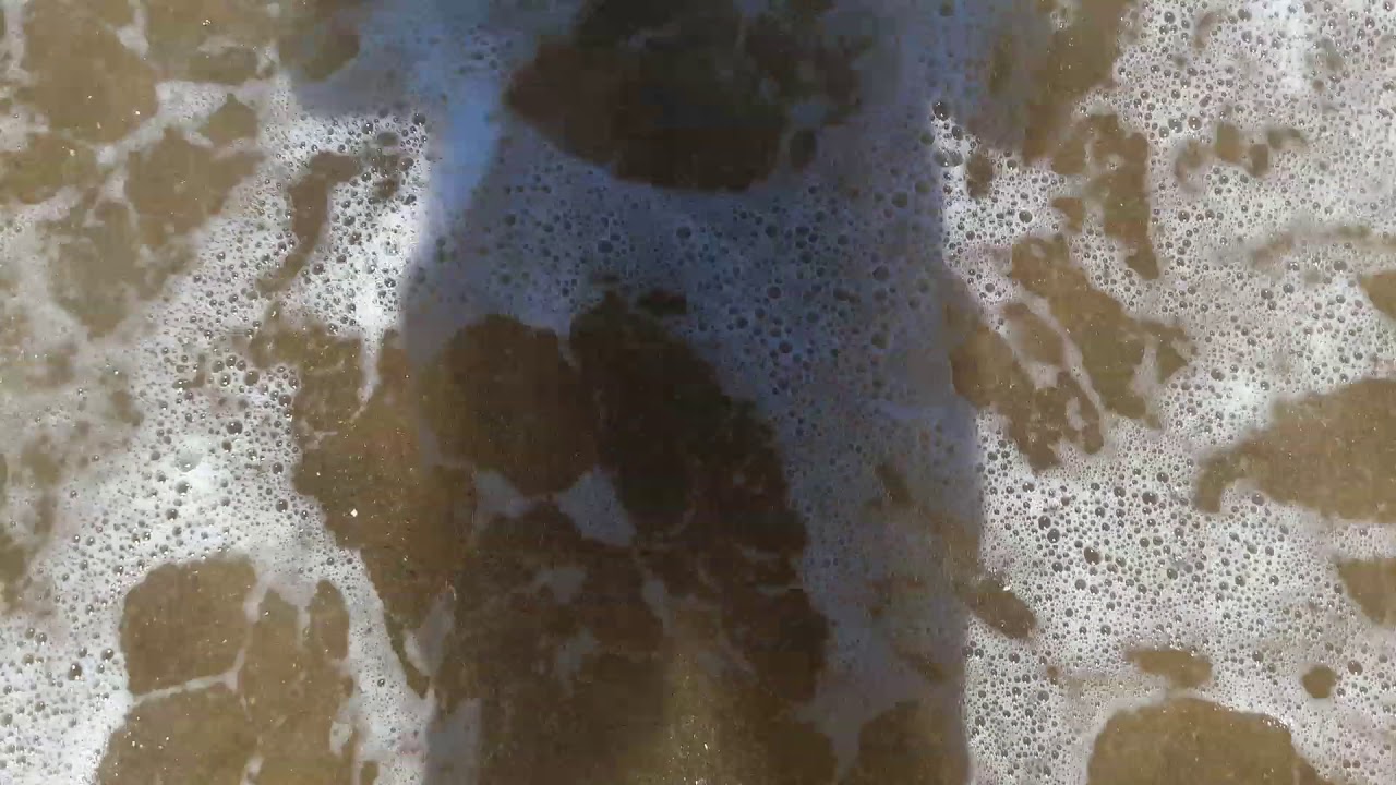 South shields beach. Surf washing my feet.