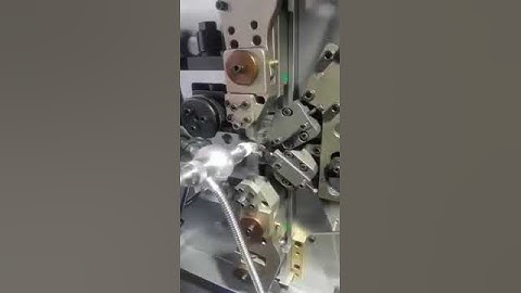 small OD compression spring with length&OD control on CNC spring coiling machine JTC-520