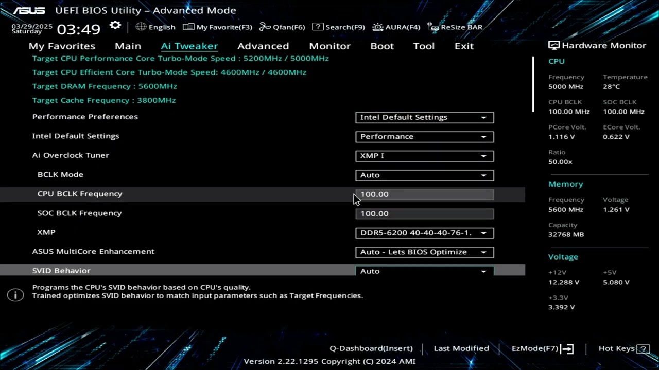 Bios Overview Asus Prime Z890m Plus wifi motherbaord, Long version