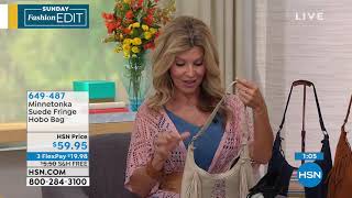 Minnetonka Suede Fringe Hobo Bag screenshot 2