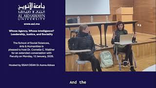 Whose Agency, Whose Intelligence? Leadership, Justice & Sociality- Dr. Cornelia C. Walther @AUI SSAH