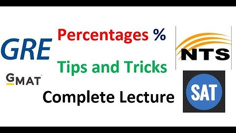 Percentages | Complete Lecture | Tips and Tricks | GRE,GMAT,SAT,NTS | Entry tests | Pakistani Tests