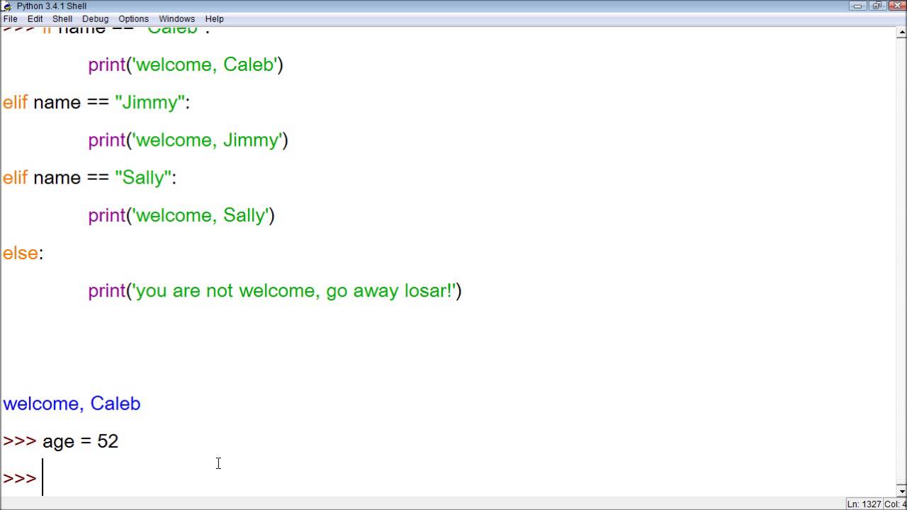Python Tutorial Elif Statement Youtube