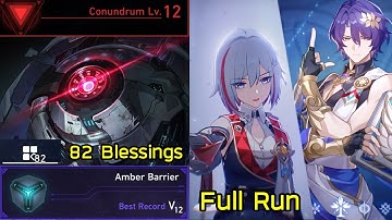 Conundrum Lv.12 82 Blessings Amber Barrier Dice Dr. Ratio + Topaz Full Run | Elation Path