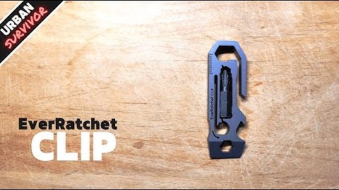 EverRatchet Clip Titanium EDC Keychain Multitool Pry Bar Bit Driver