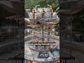 Beautiful giant lotus fountain at night. ✨ #Landscaping #SereneVibes #Waterfall #AIVideo #Shorts