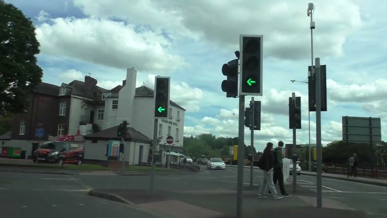 Driving Castle Street, Croft Road, Dolday, All Saints' Road, Bridge Street & New Road, Worcester, UK