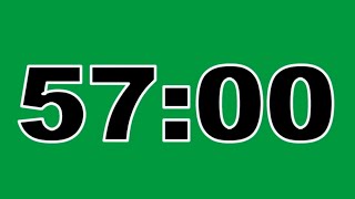 57 Minute Timer Green Screen No Copyright Countdown Clock Contador Regresivo Free To Use Anywhere