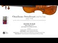 Incontro di studi - il violino Omobono Stradivari 1710c esposto al Museo del Violino