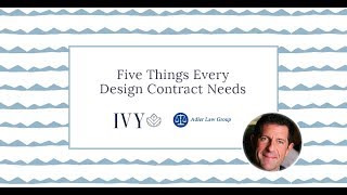 Five Things Every Design Contract Needs