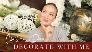 Christmas Decorate With Me 2022 || Christmas Living Room \& Entryway Decor