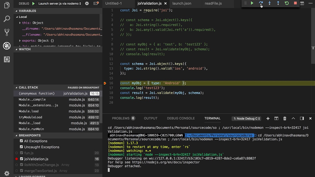 nodemon debug - YouTube