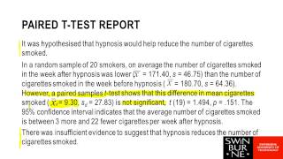 STA10003 Week 8 - Paired Samples t-test