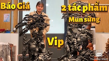 GIỚI THIỆU 2 TÁC PHẨM TƯỢNG DI LẶC GỖ MUN SỪNG QUÝ HIẾM - TƯỢNG GỖ XƯỞNG NGUYỄN HỒNG 0966.336.318