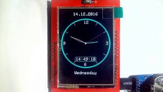 Analog Clock Arduino Uno 2.4 Lcd Tft Spfd5408 Аналоговые Часы Ардуино