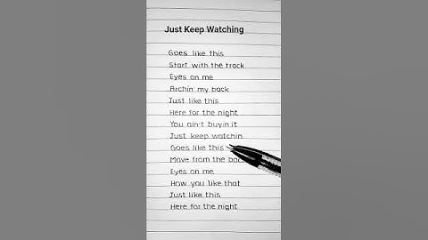 Thumbnail of Tate McRae - Just Keep Watching (Lyrics)#song #lyrics #trending