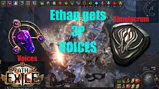 【Path of Exile 3.24】Ethan gets a 3P Voices in Necropolis League in Simulacrum - 1232