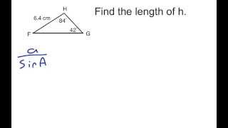 Sine Rule - Finding Lengths