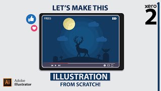 How to make an illustration from scratch in Adobe Illustrator | Episode 5 | Tutorial for beginners