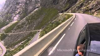 Microsoft Hyperlapse Test - Driving the Troll's Path (Trollstigen) in Norway. GoPro HD