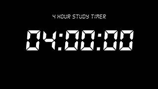 4 Hour Study Timer | LCD Countdown | Focus Flow Timer Profile