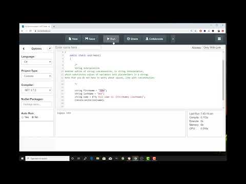 C# Tutorial in Tagalog 54 String Interpolation