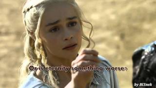 The Dear Hunter - Wait ( Fan Video HD ) with lyrics | The Dance of Dragons | Dany rides Drogon