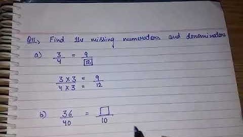 How to find missing Numerator and Denominator