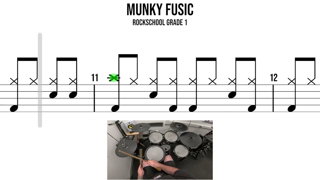 Munky Fusic – Rockschool Grade 1 | Drum Playthrough 🥁