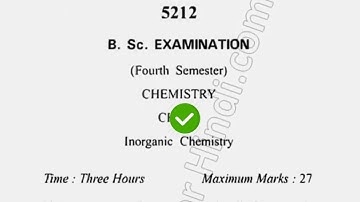 2016 Cdlu BSc 4th Sem Inorganic Chemistry Question Paper