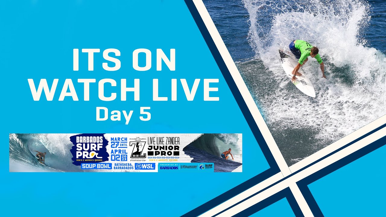 WATCH LIVE Barbados Surf Pro & Live Like Junior Pro pres. by Diamonds International Day 5