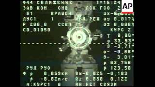 Russian cargo shuttle docks with International Space Station