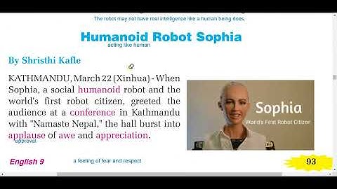class 9 English/unit 8/Sophia/Grade 9 English-unit 8-science and teachnology/humanoid Robot