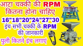 What should be the RPM of the flour mill!! How many inches of pulley should be installed!! How to... screenshot 3