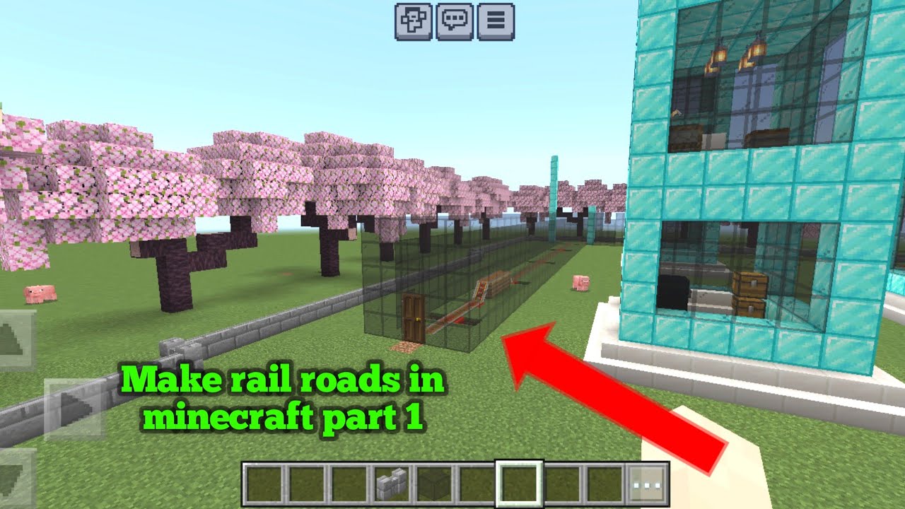 I,m crafts rail roads in minecraft part 1 - YouTube