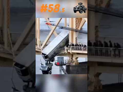 Semi Truck Hangs Off Bridge
