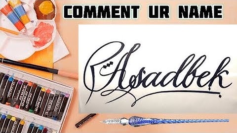 Asadbek Name Signature Calligraphy Status | How to Draw, Cursive Calligraphy with Cut Marker