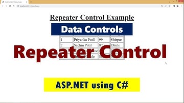 Repeater Control | retrieve data from database and show it into Repeater Control | Data Controls