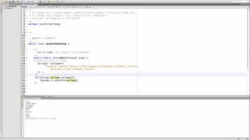 loop through an array in java (foreach loop)