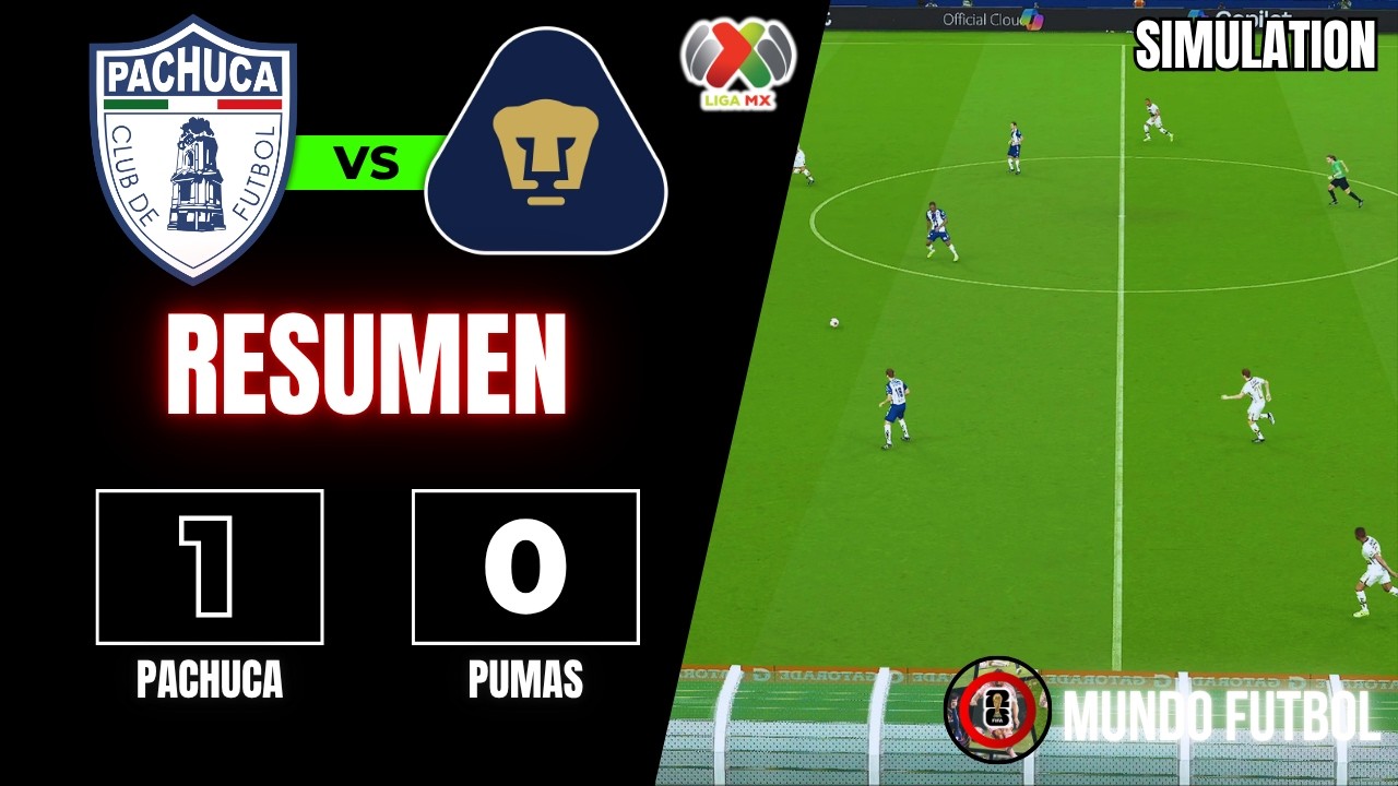 ¡VENTAJA PARA LOS TUZOS! 🐹 Pachuca 1-0 Pumas | Resumen Semifinal Ida Liga MX | Simulación