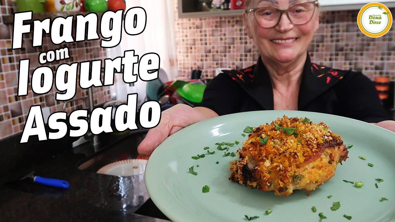 FRANGO COM IOGURTE ASSADO INCRÍVEL | DELICIOSO FRANGO ASSADO TEMPERADO COM IOGURTE | FRANGUINHO #880