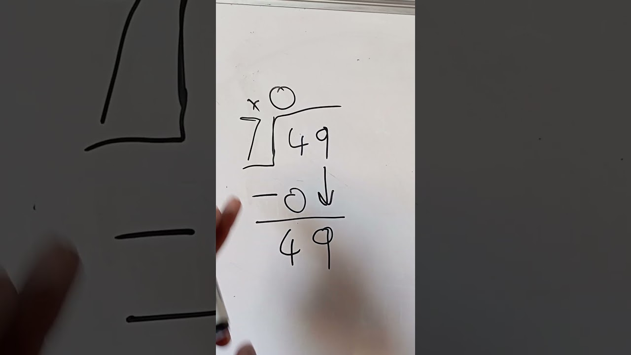 49 divide by 7 using the long division method
