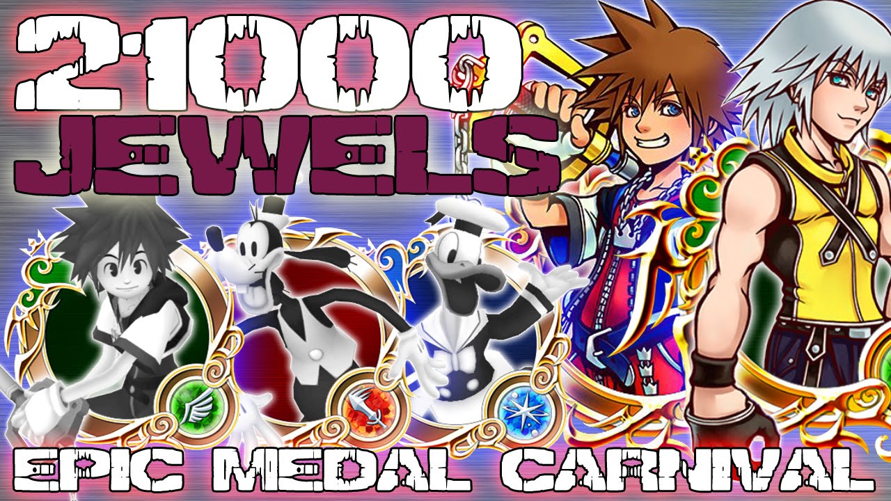 KINGDOM HEARTS UNCHAINED X | 21000 JEWELS ILLUSTRATED CLOUD/ RIKU EPIC ...