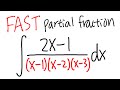 Q63, FAST WAY TO DO PARTIAL FRACTION FOR INTEGRALS