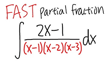 fast way to do partial fraction for integrals, calculus 2 tutorial