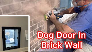 How to install Pet Door Through Brick Wall  Dog Door Installation in Nashville TN