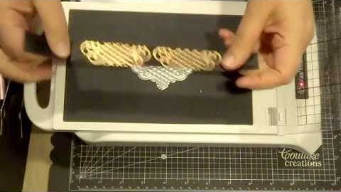 Go Press & Foil - Foiling on ribbon techinque - Couture Creations- Adriana Bolzon