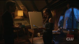 Legacies 3x03 Landon uses Klaus' letter to Hope for a song